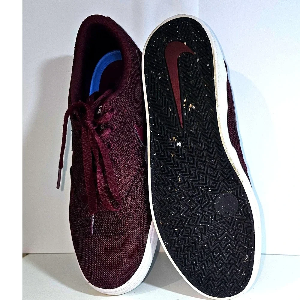 Nike SB Burgundy Mesh Low Top Sneakers Skate Shoes Men Size 10 - Picture 11 of 13